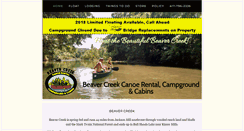 Desktop Screenshot of beavercanoerental.com